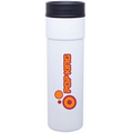 16 Oz. White Como Stainless Steel Tumbler